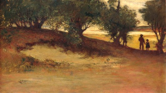 William Morris Hunt - Sand Bank with Willows, Magnolia (1877)