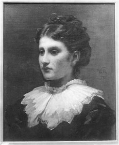 William Morris Hunt - Lady with a White Collar - 24.410 - Museum of Fine Arts. Free illustration for personal and commercial use.