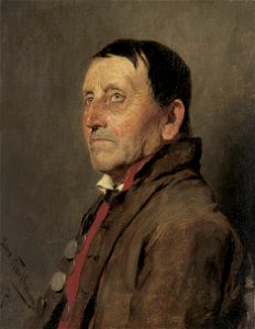 Hugo Kauffmann Porträt eines Tiroler Bergbauern in Sonntagstracht 1907