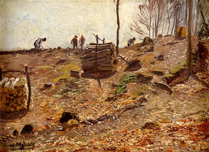 Hugo Mühlig Waldarbeiter im Holzbruch