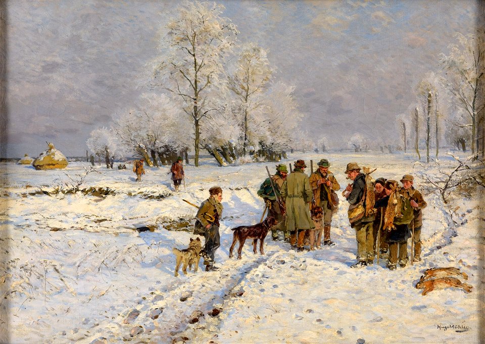 Hugo Mühlig Winterliche Treibjagd 02