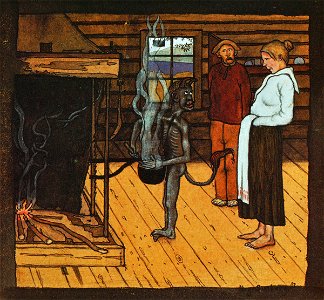 Hugo Simberg - Piru padan ääressä (1897)