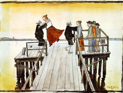 Hugo Simberg - Tanssi sillalla (1899)