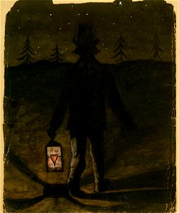Hugo Simberg - Yökulkija - A II 968-42 - Finnish National Gallery