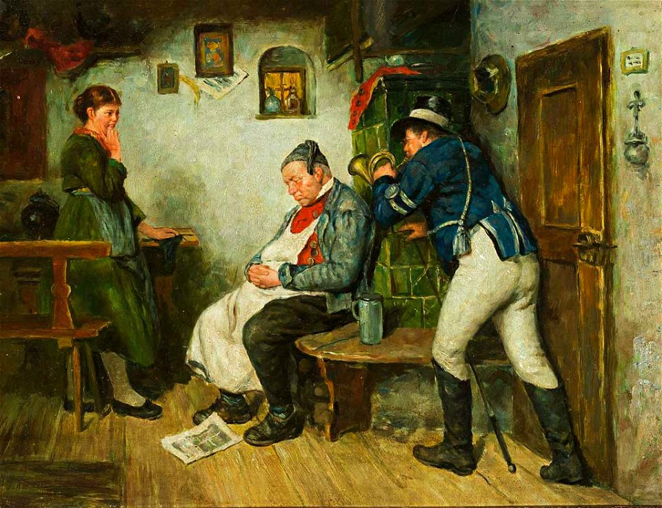 Hugo Wilhelm Kauffmann (attr) Postillon und Gastwirt