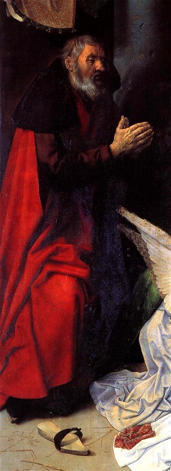 Hugo van der goes portinari triptych central st joseph