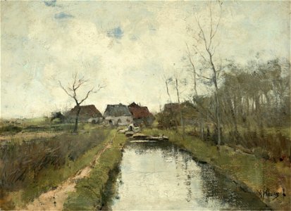 Huisje aan een sloot Rijksmuseum SK-A-2432