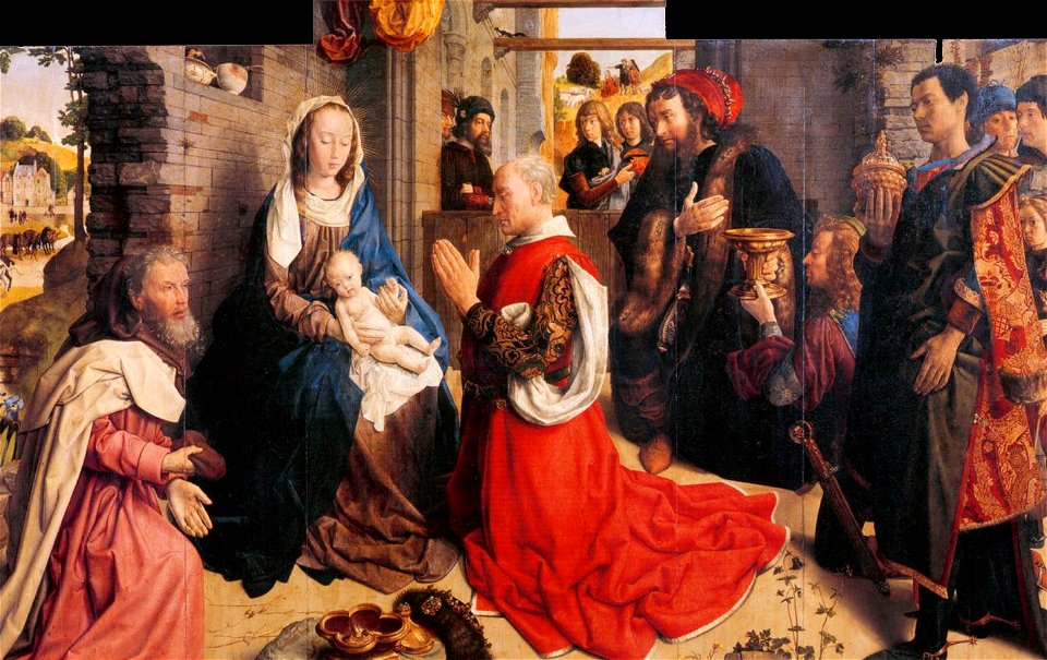Hugo van der goes monforte altarpiece detail 01