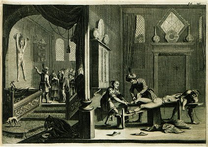 Husband flays his adulterous wife alive and puts her skin on display as an example to others - Struys Jan Janszoon - 1681