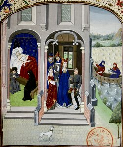 Huwelijk Ada van Holland met Lodewijk II met stervende Dirk VII van Holland