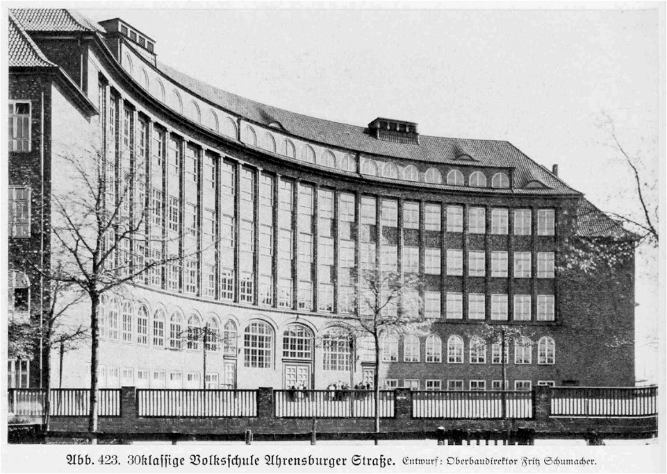 HUSB 1918-1929, Abbildung 423, Volksschule Ahrensburger Straße in Hamburg