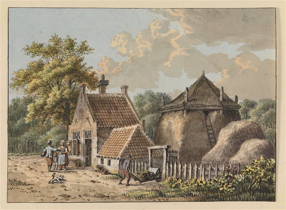 Huisje met hooiberg, objectnr 1610
