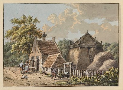 Huisje met hooiberg, objectnr 1610