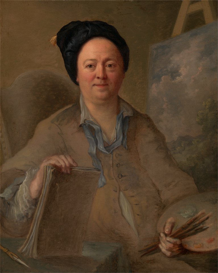 Giles Hussey - Portrait of a landscape painter, possibly George Lambert - Google Art Project