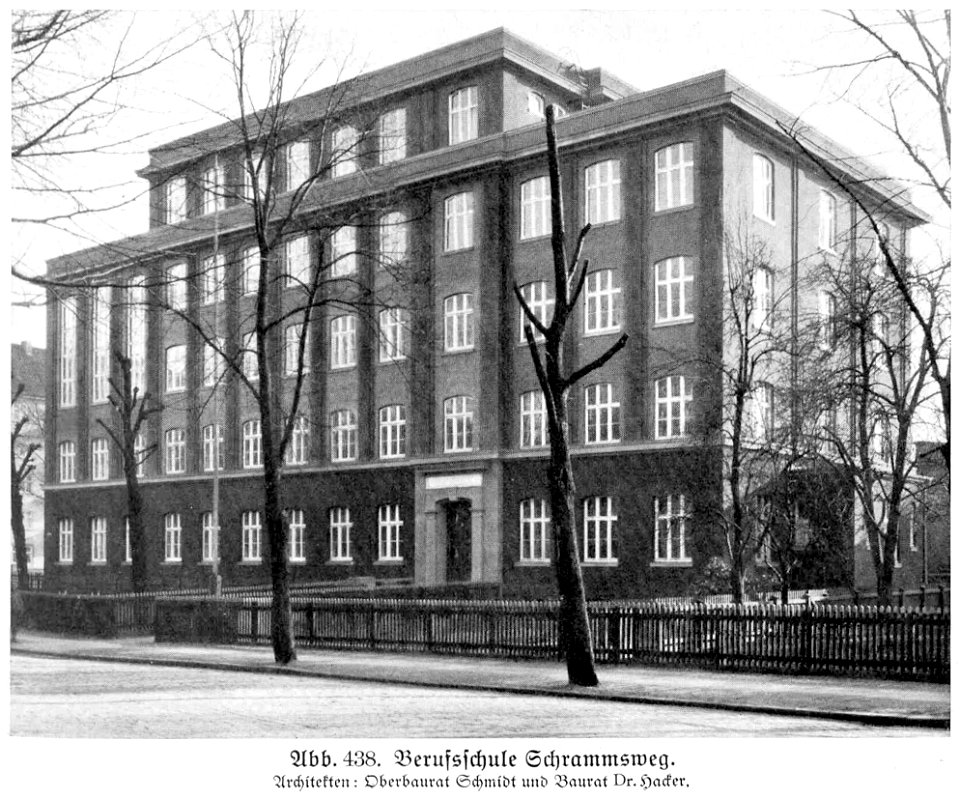 HUSB 1918-1929, Abbildung 438, Berufsschule Schrammsweg in Hamburg