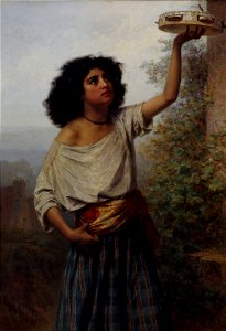 Kārlis Teodors Hūns - Young Gipsy Woman - Google Art Project