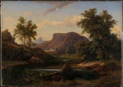 Carl Maria Nicolaus Hummel - Landscape in Tirol - NG.M.00238 - National Museum of Art, Architecture and Design. Free illustration for personal and commercial use.
