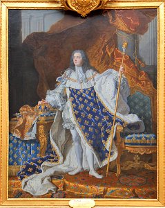 Hyacinthe Rigaud - Prevost - Louis XV. Free illustration for personal and commercial use.