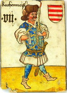Hungarian cook on the playing card of the Vienna court