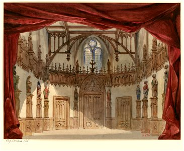 Humanité René Philastre and Charles-Antoine Cambon - Set design for the second part of Victor Hugo's Les Burgraves, première production - Original