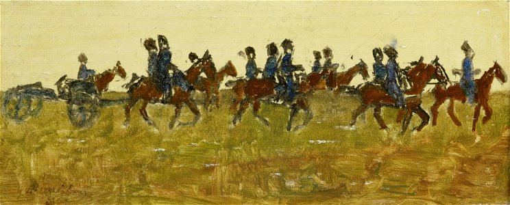 Huzaren op manoeuvre Rijksmuseum SK-A-3539