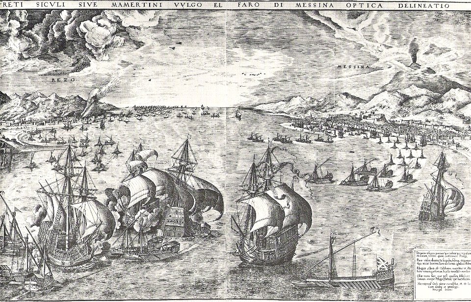 Huys after Bruegel-Battle in Strait of Messina
