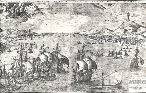 Huys after Bruegel-Battle in Strait of Messina