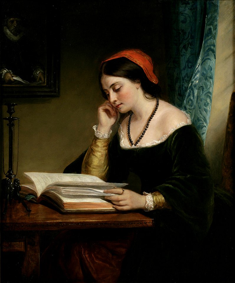 Daniel Huntington - The Fair Student (1858)