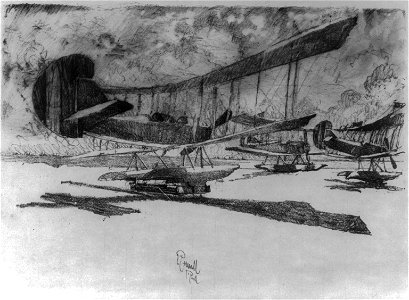 Hydroplanes at rest on the beach LCCN2002721547