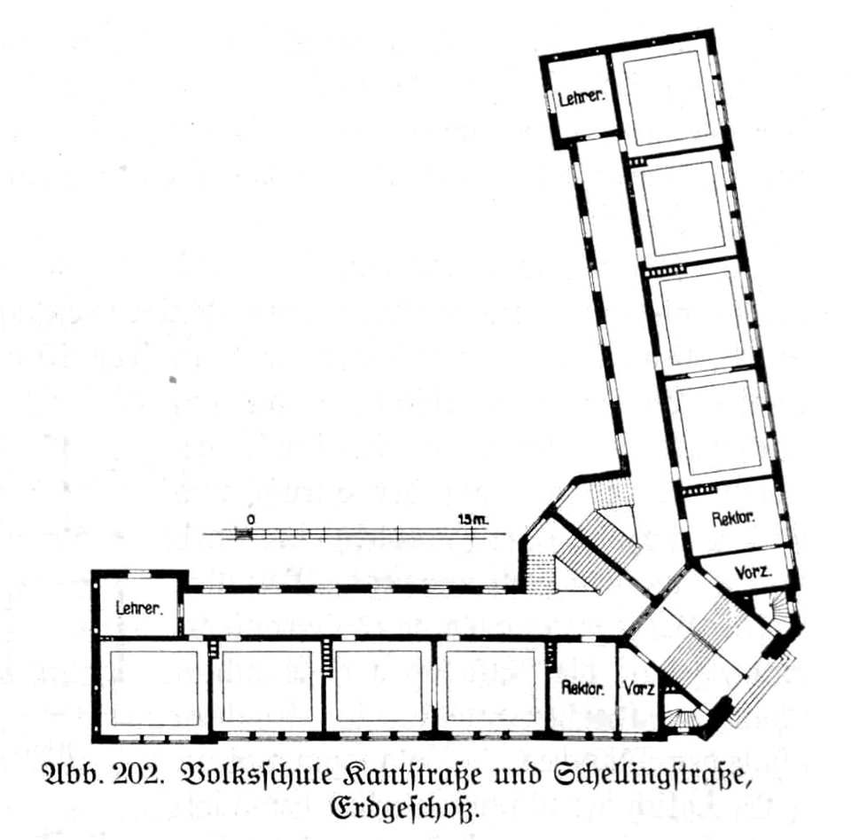 HUSB 1914, Band 1, Abb 202, Volksschule Kantstraße und Schellingstraße