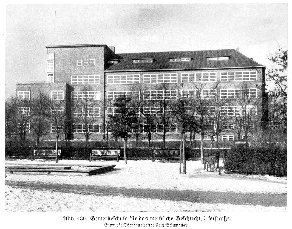 HUSB 1918-1929, Abbildung 439, Gewerbeschule Uferstraße in Hamburg