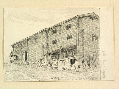 Härjedalen, Svegs sn., Ytterberg. Teckning av Ferdinand Boberg - Nordiska museet - NMA.0088262