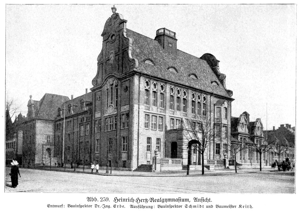 HUSB 1914, Band 1, Abbildung 259, Heinrich-Hertz-Realgymnasium, Ansicht