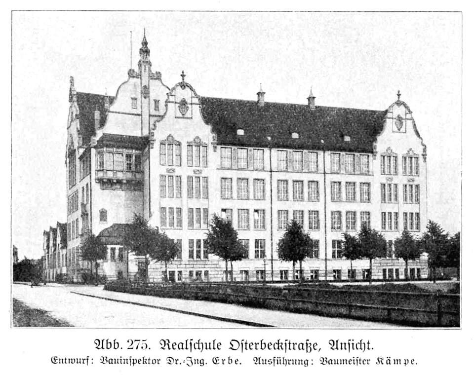 HUSB 1914, S. 196, Abb. 275, Realschule Osterbekstraße, Ansicht