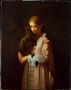 William Morris Hunt - Girl with Cat - 00.504 - Museum of Fine Arts