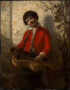William Morris Hunt - The Hurdy-Gurdy Boy - 00.503 - Museum of Fine Arts. Free illustration for personal and commercial use.