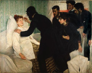 Hypnotic Séance (Richard Bergh) - Nationalmuseum - 18855. Free illustration for personal and commercial use.