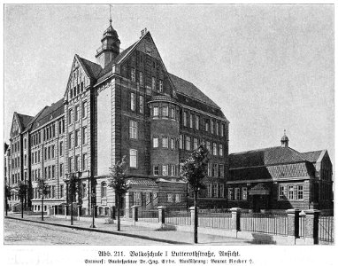 HUSB 1914, Band 1, Abbildung 211, Volksschule Lutterothstraße, Ansicht