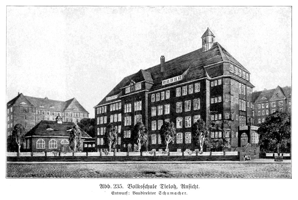 HUSB 1914, Band 1, Abbildung 235, Volksschule Tieloh - Ansicht