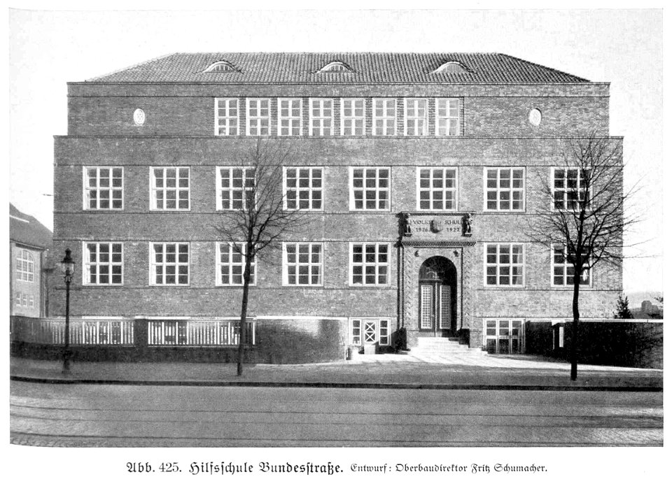 HUSB 1918-1929, Abbildung 425, Hilfsschule Bundesstraße in Hamburg