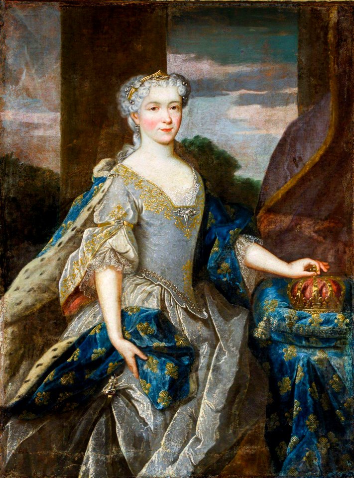 Hyacinthe Rigaud - Portret Marii Leszczyńskiej