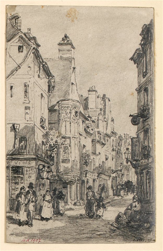 Hôtel Barbette, rue Paradis des Francs Bourgeois en 1866