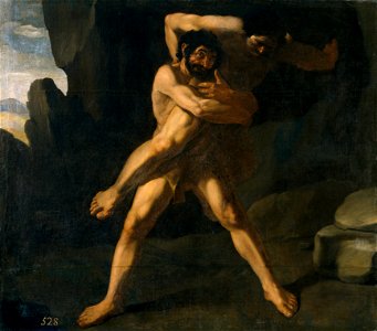 Hércules luchando con Anteo, por Zurbarán