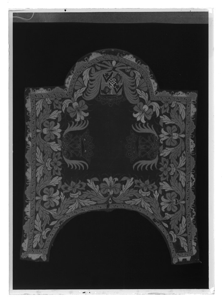 Hästtäcke som tillhört greve Johan Gabriel Stenbock (1640-1705), Bogesund. 1600-talets andra hälft - Livrustkammaren - 78263-negative