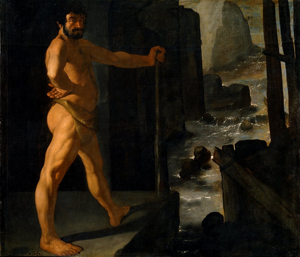 Hércules desvía el curso del río Alfeo, por Zurbarán