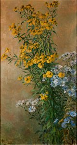 Höstblommor, solbrud och höstaster (Gunnar Gson Wennerberg) - Nationalmuseum - 150966