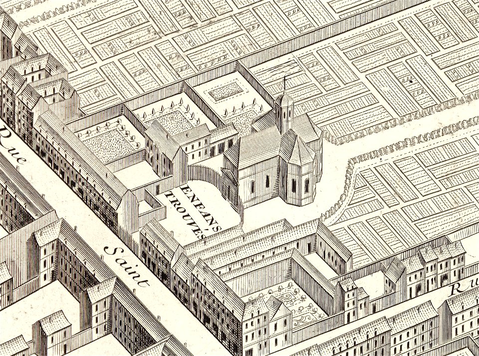 Hôpital des Enfants-Trouvés, Plan de Turgot 01 - David Rumsey