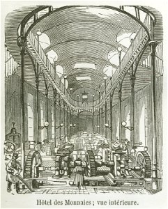 Hôtel des Monnaies, vue intérieure, 1855