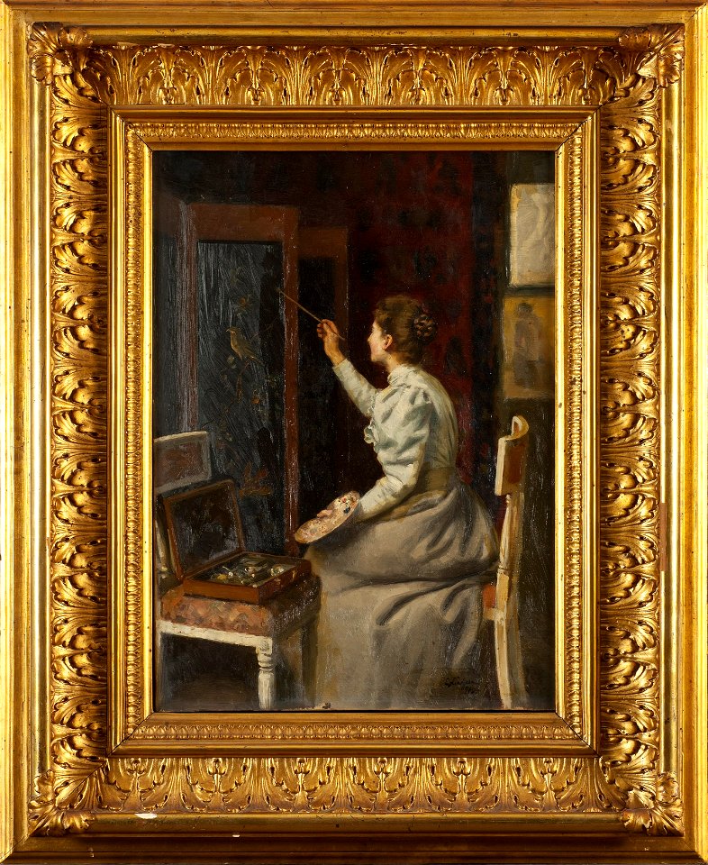 I ateljén (Emanuel Lindgren) - Nationalmuseum - 132613
