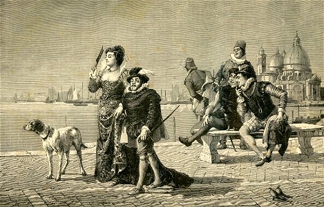 I commenti maligni, quadro del signor Delleani